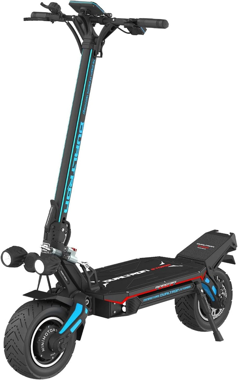 Minimotors - Trottinette Electrique Adulte Dualtron Storm Limited 84V / 45Ah, 2 Moteurs 5750W, Autonomie Jusqu'À 180Km, 25Km/H, Rapide Puissante Et Confortable, Noire