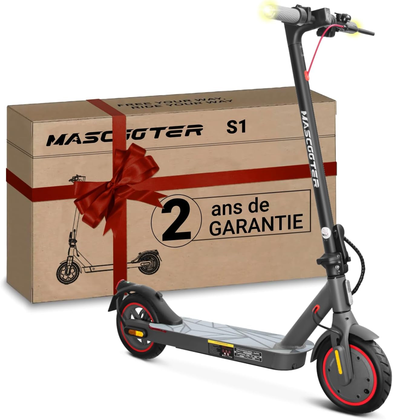 Trottinette Èlectrique Adulte - 300W-600W Max, Autonomie 20Km - Clignotants Et Régénération De Batterie Au Freinage – Roues 8.5