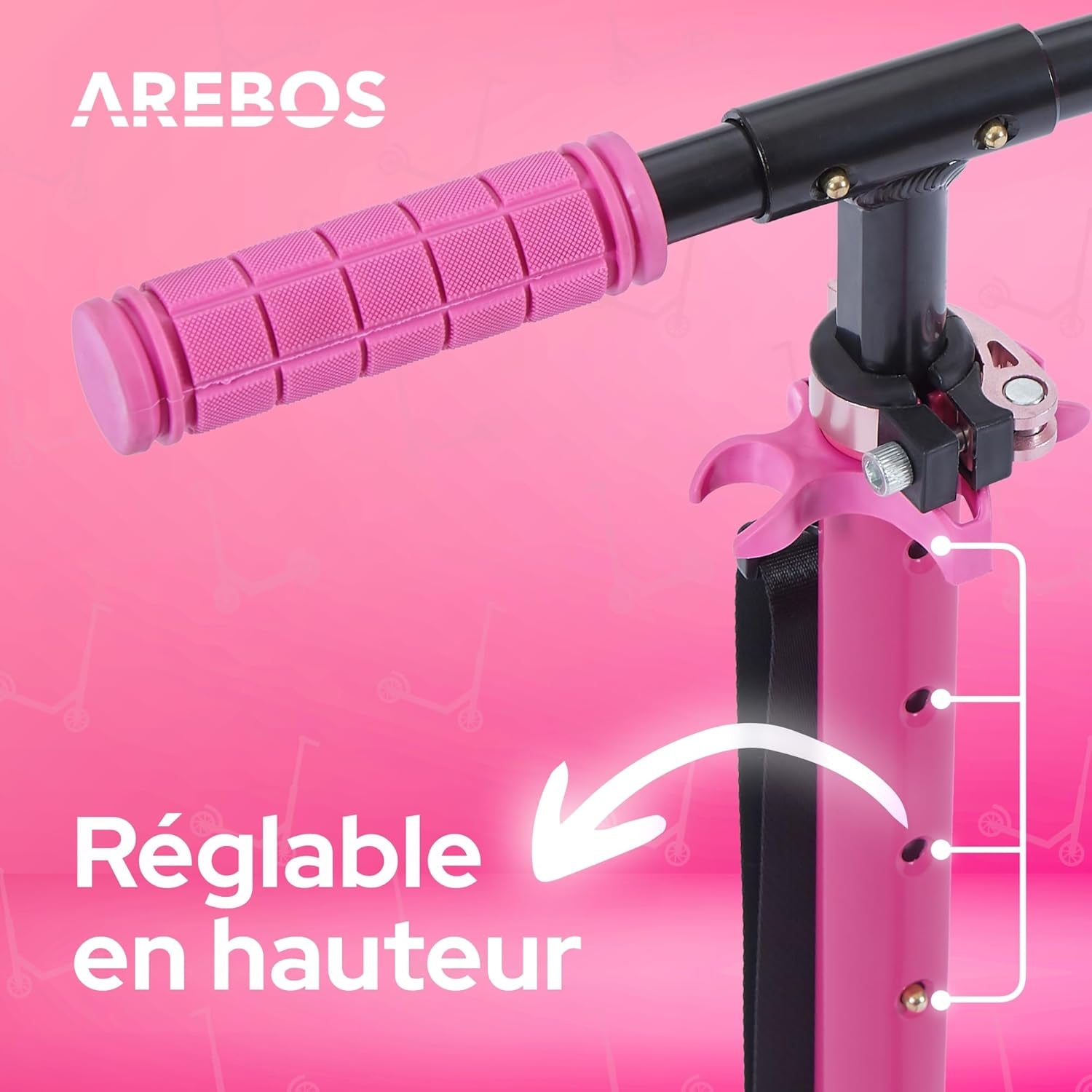 Trottinette De Ville | Hauteur Réglable | Pliable Avec Sangle | Roues XXL | Frein À Pédale | Pour Enfants Et Adultes | Charge Max. 100 Kg