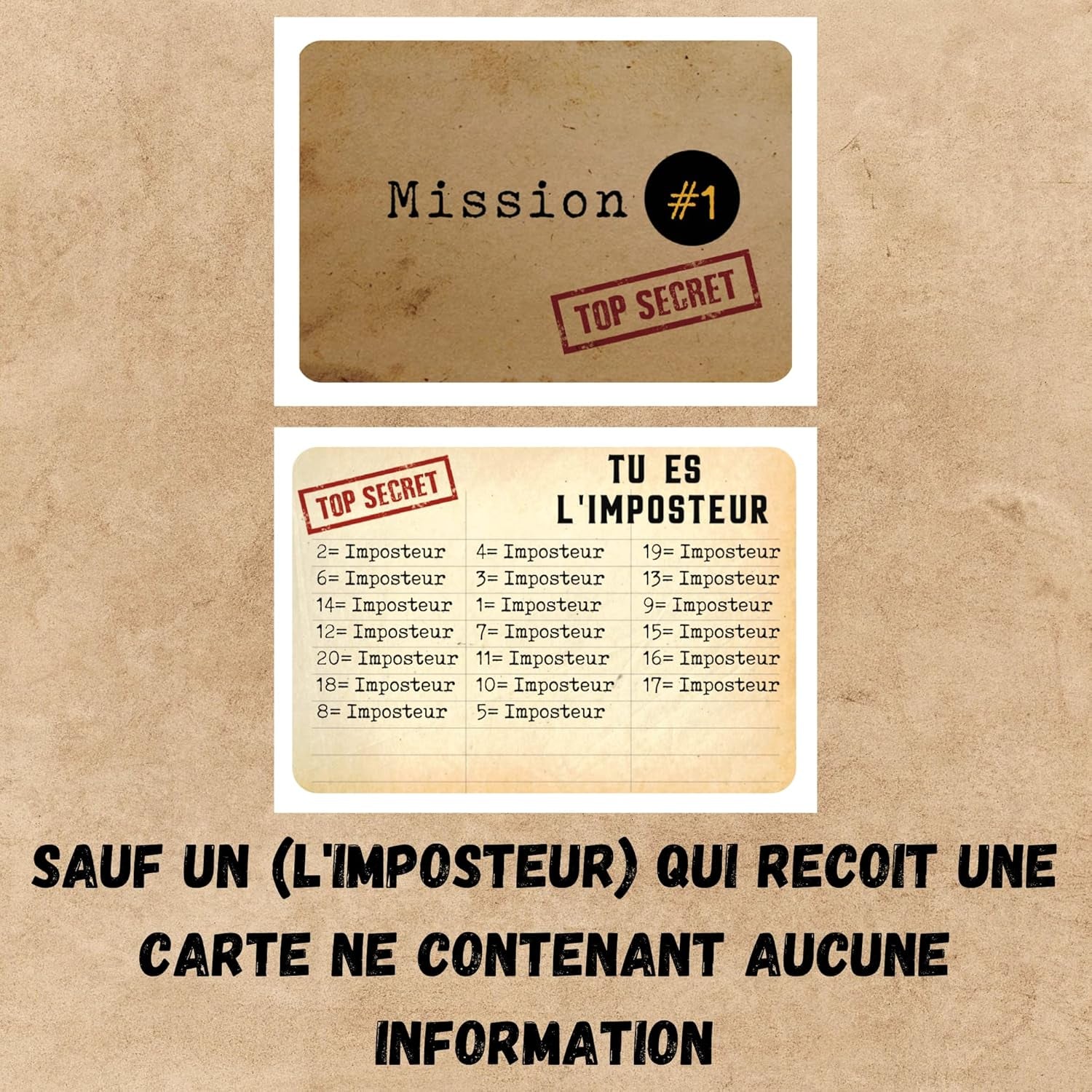 L'Imposteur - Saurez-Vous Le Démasquer ? Bluff, Créativité, Jeux De Mots Et Suspicions ! Jeu D'Ambiance - Jeu De Cartes - Jeu De Société Adulte