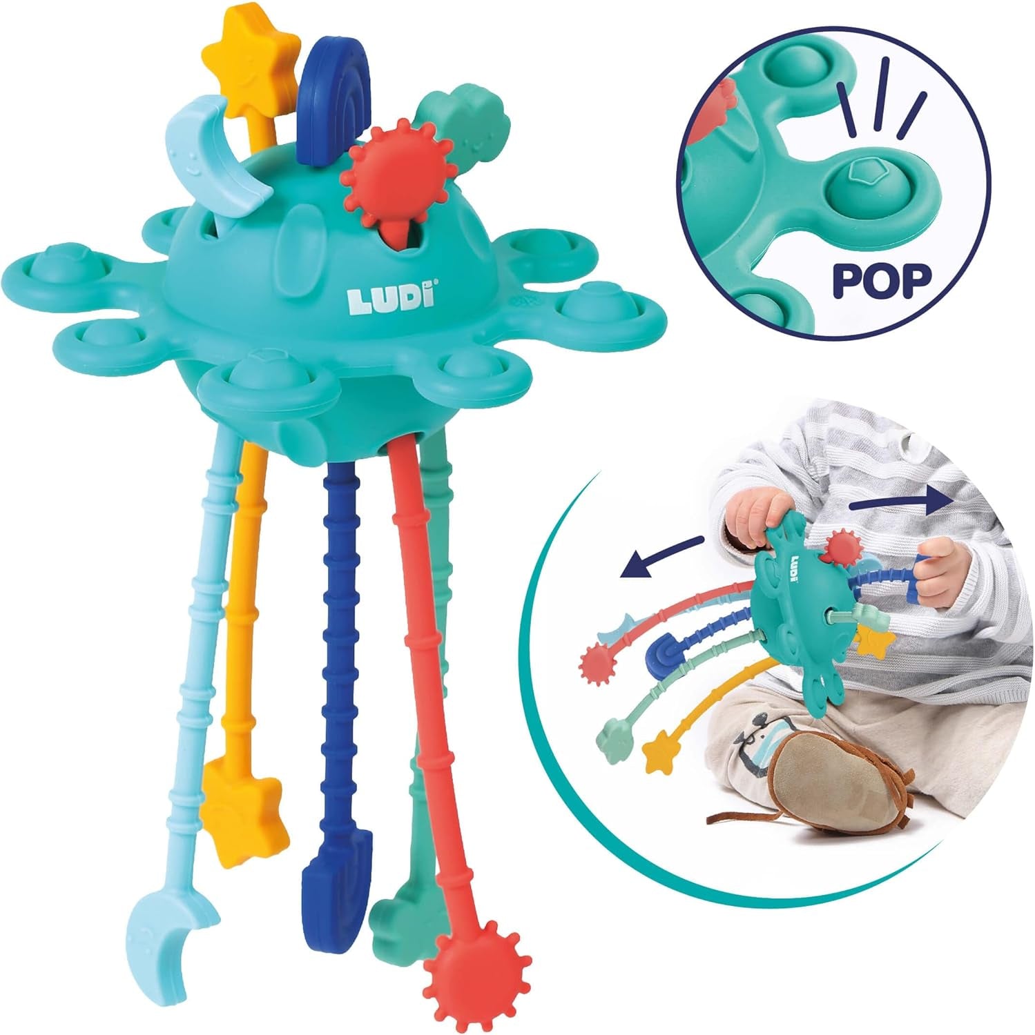 - Zippy Toy - Jouet De Stimulation Multisensorielle - Différentes Textures - Ergonomique - Matière Souple - Dès 10 Mois - Soulage La Poussée Dentaire - Dextérité Et Motricité - 14X21X14 Cm