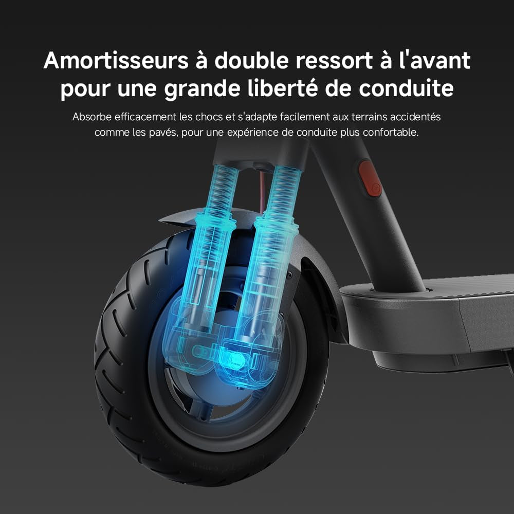 Trottinette Électrique Série 4 & 5 – Modèles Pour Adulte, Moteur Puissant, Grande Autonomie, Pneus Larges, Antivol Intégré Et Connectivité Bluetooth – Noir [Version Française]