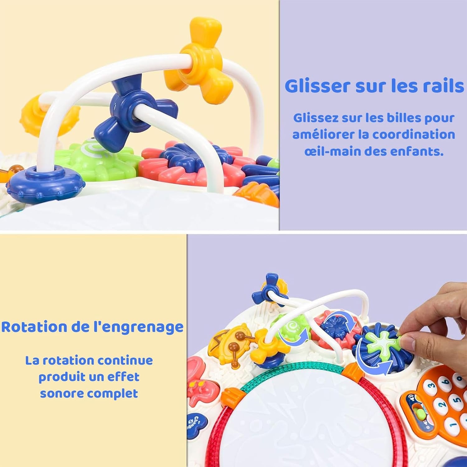 Jouet Bebe 1 an - Table Activité Bébé 6 En 1 Jouet Enfant Jeux Bebe 1 2 3 Ans Fille Garçon Table D'Activité Musicale Bebe Jouet Eveil Éducatif Cadeau Pour Noel Enfant