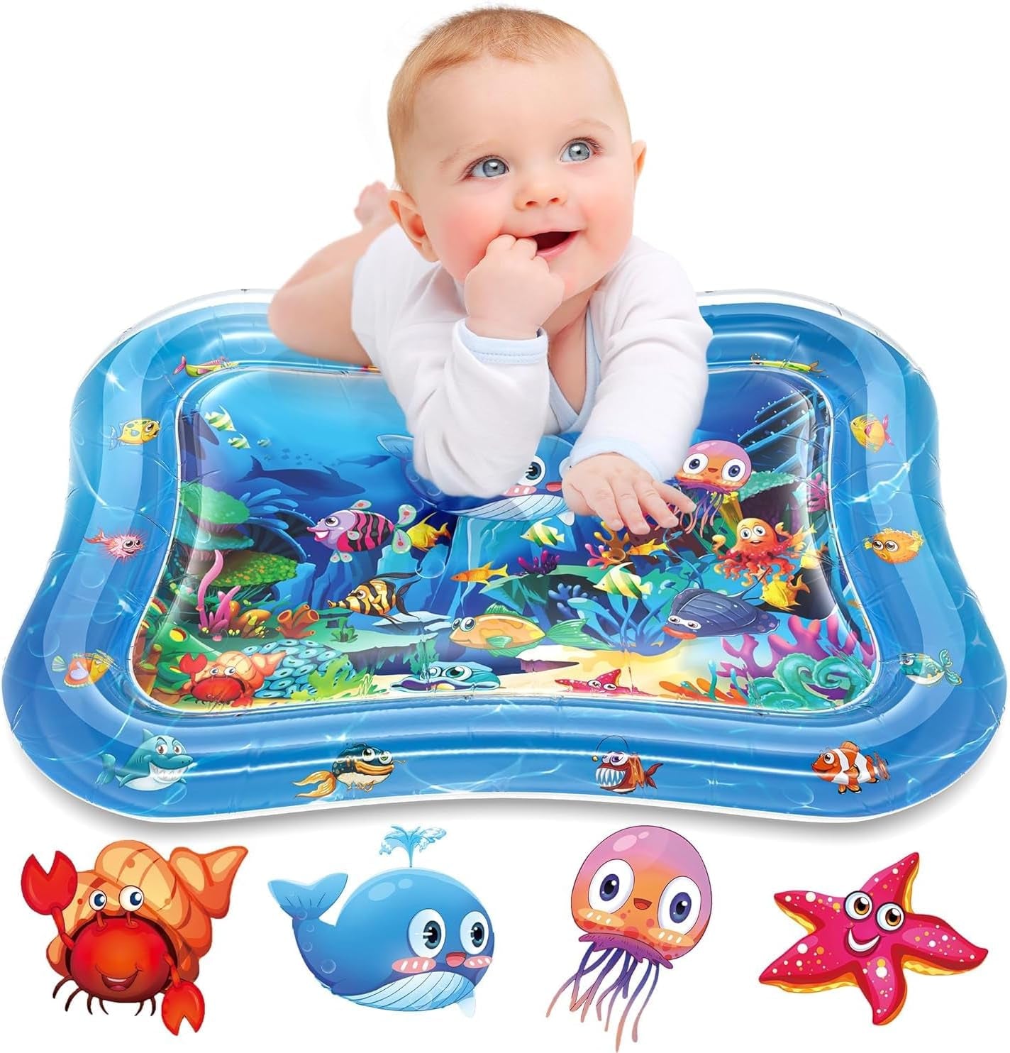 Gonflable Tummy Time Mat Tapis De Jeu D'Eau Pour Bébé De Qualité Supérieure Pour Bébés Et Tout-Petits Jouets Pour Bébé De 3 6 9 Mois
