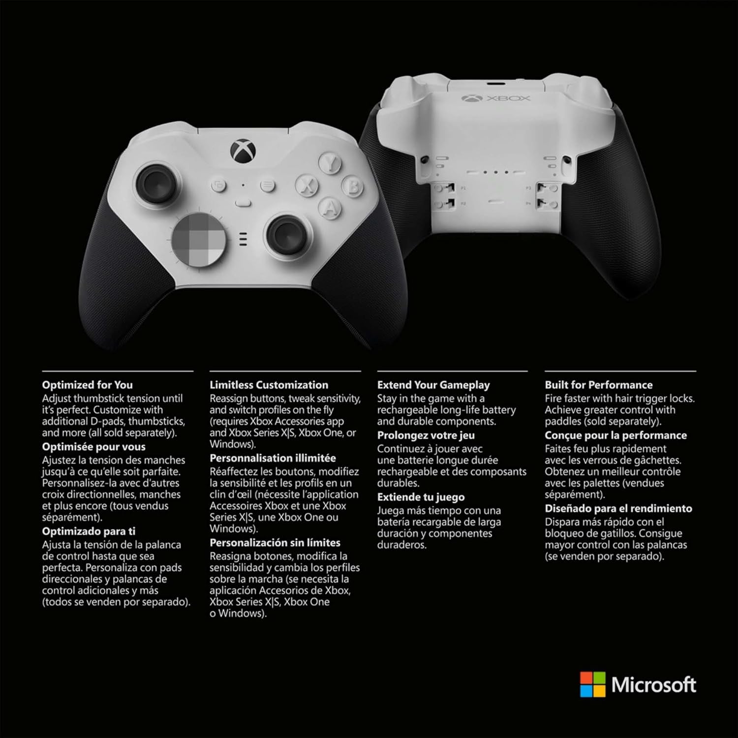 Manette Sans Fil Elite Series 2 – Core (Blanc)