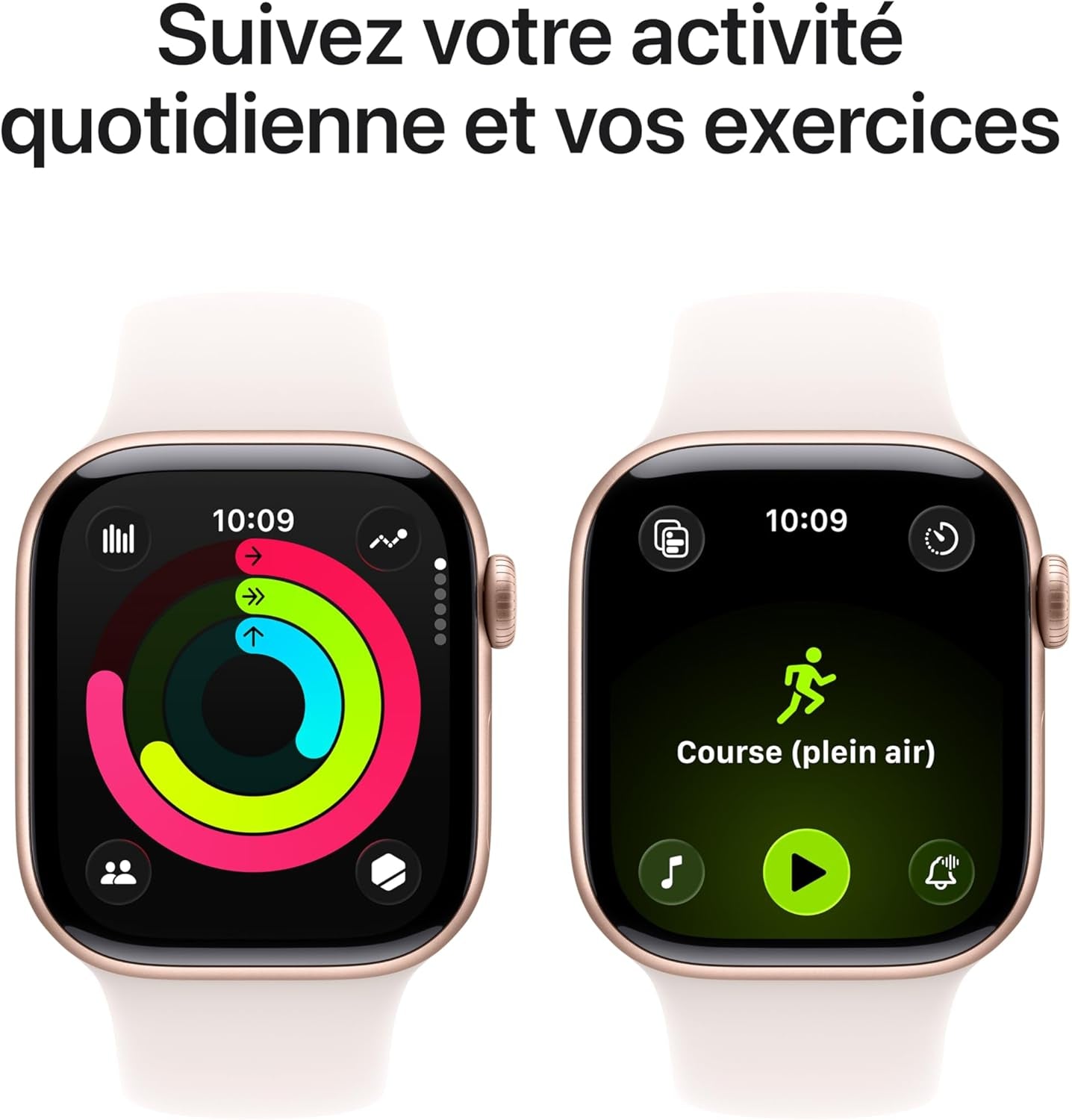 Watch Series 11 [GPS 42 Mm] Montre Connectée Avec Boîtier or Rose Et Bracelet Sport Rose Tendre. Score De Sommeil, Moniteur D’Activité, Suivi De La Santé, Écran Toujours Activé