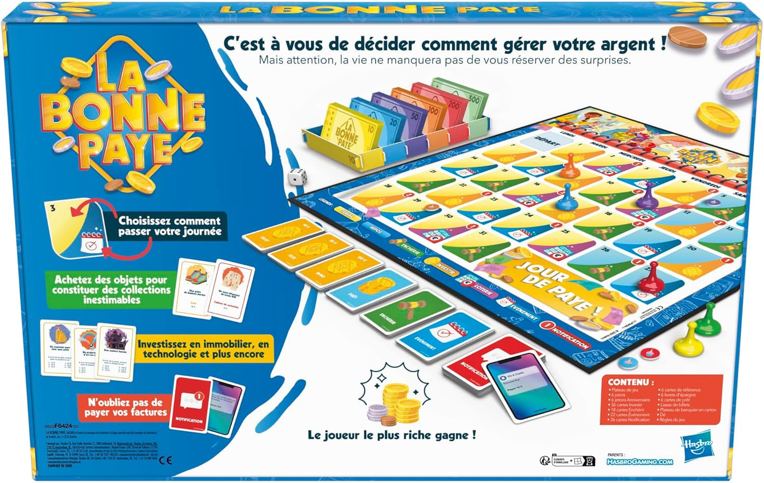 La Bonne Paye, Jeu De Société Familial Amusant, Apprentissage De La Gestion De L’Argent, Pour Enfants Dès 8 Ans Et Les Fans De Jeux Stratégique, 2 À 6 Joueurs