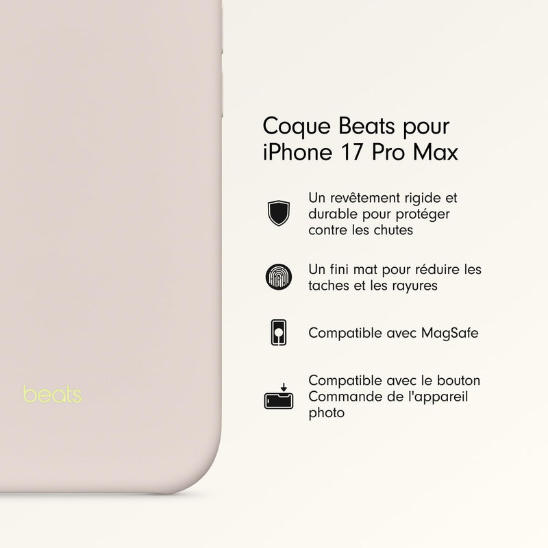 Coque Pour Iphone 17 Pro Max Équipée Magsafe Avec Commande De L'Appareil Photo, Fini Mat, Doublure En Tissu Microfibre - Gris Gypse