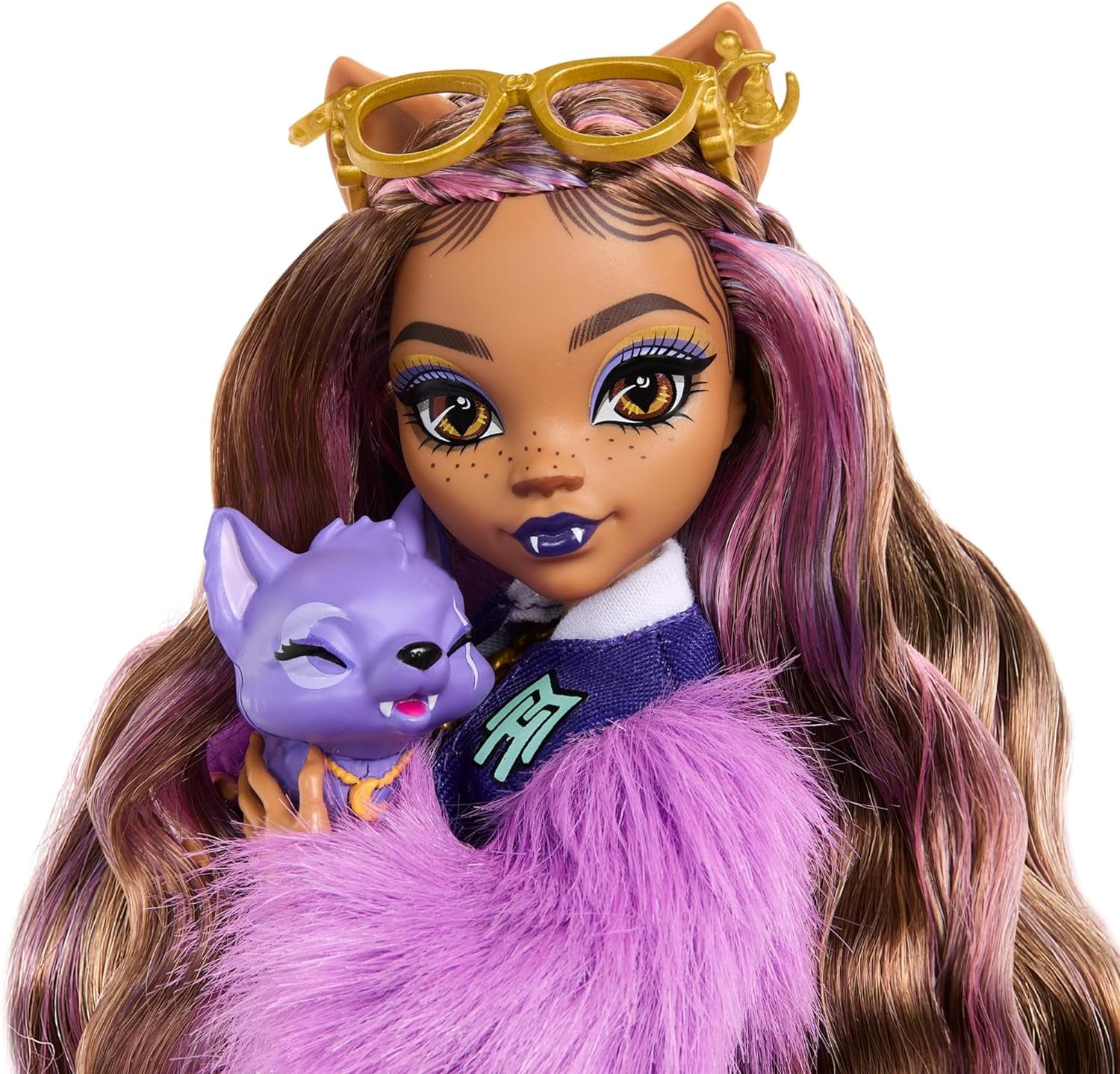Poupée Articulée Loup-Garou Clawdeen Wolf En Tenue Tendance, Avec Chien Crescent, Accessoires Inclus, Jouet Enfant, a Partir De 4 Ans, HRP65