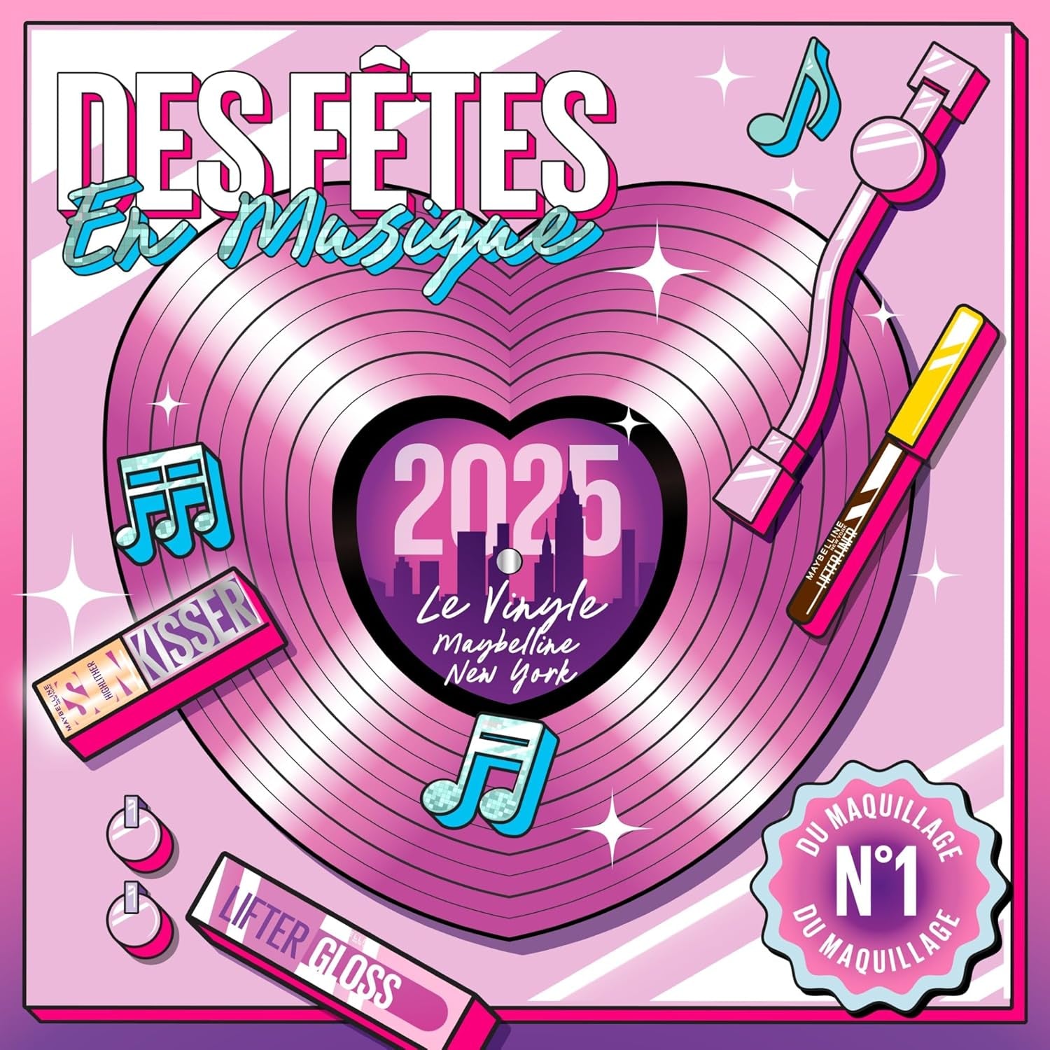 – Calendrier De L'Avent 2025 – Coffret 24 Produits De Maquillage – Grand Format – Teint, Regard, Lèvres & Ongles