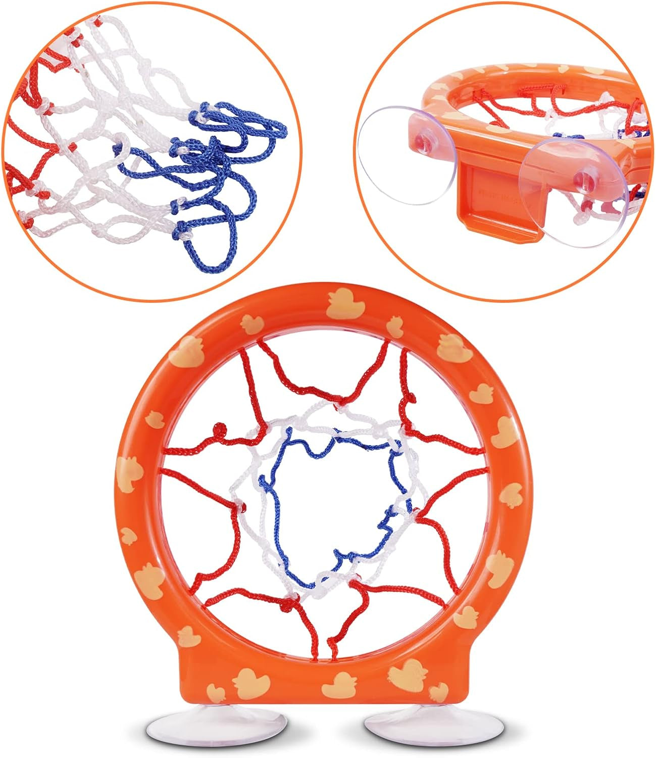 Vicloon Panier De Basket Pour Bébé, Panier Basket Enfant Ensemble De Mini Panier De Basket Avec 5 Pièces Balles, Jouet De Bain, Mini Basket Avec Ventouse (Ordinaire)