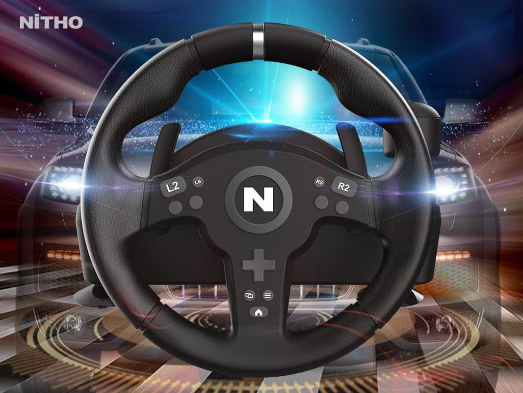 Drive Pro V200 Volant De Course Avec Pédales Et Levier De Vitesse, Volant 270° Pour PC, PS4, Xbox One, Xbox Series X/S, Racing Wheel Avec Vibration Compatible Avec Simulateur De Conduite Gaming