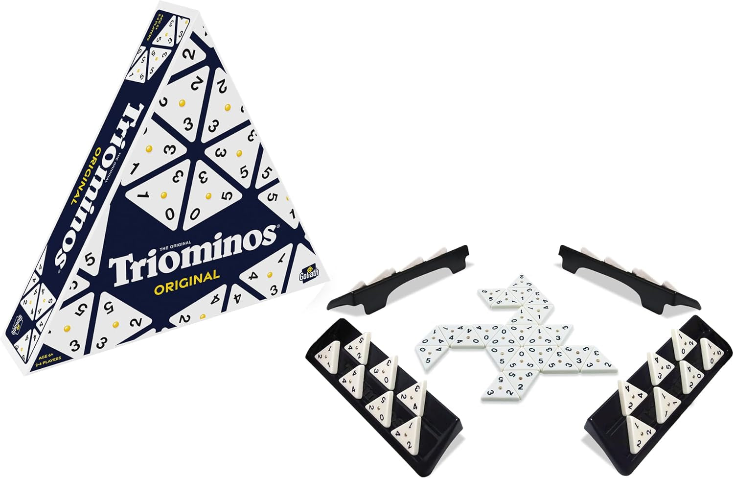 TRIOMINOS Original - Jeu De Société Famille Et Enfants Dès 6 Ans - Nouvelle Edition - Jeu De Stratégie Et De Réflexion - Dominos Triangulaires - Un Classique Depuis 50 Ans - 2 À 4 Joueurs - 30 Min