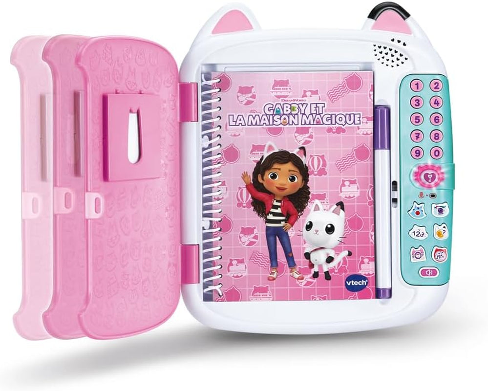 - Kidisecrets Mon Journal Intime Gabby Et La Maison Magique - Journal Intime Électronique Avec Code Secret, Carnet, Feutre Et 6 Jeux Gabby Chat - Cadeau Enfant Dès 5 Ans - Contenu En Français