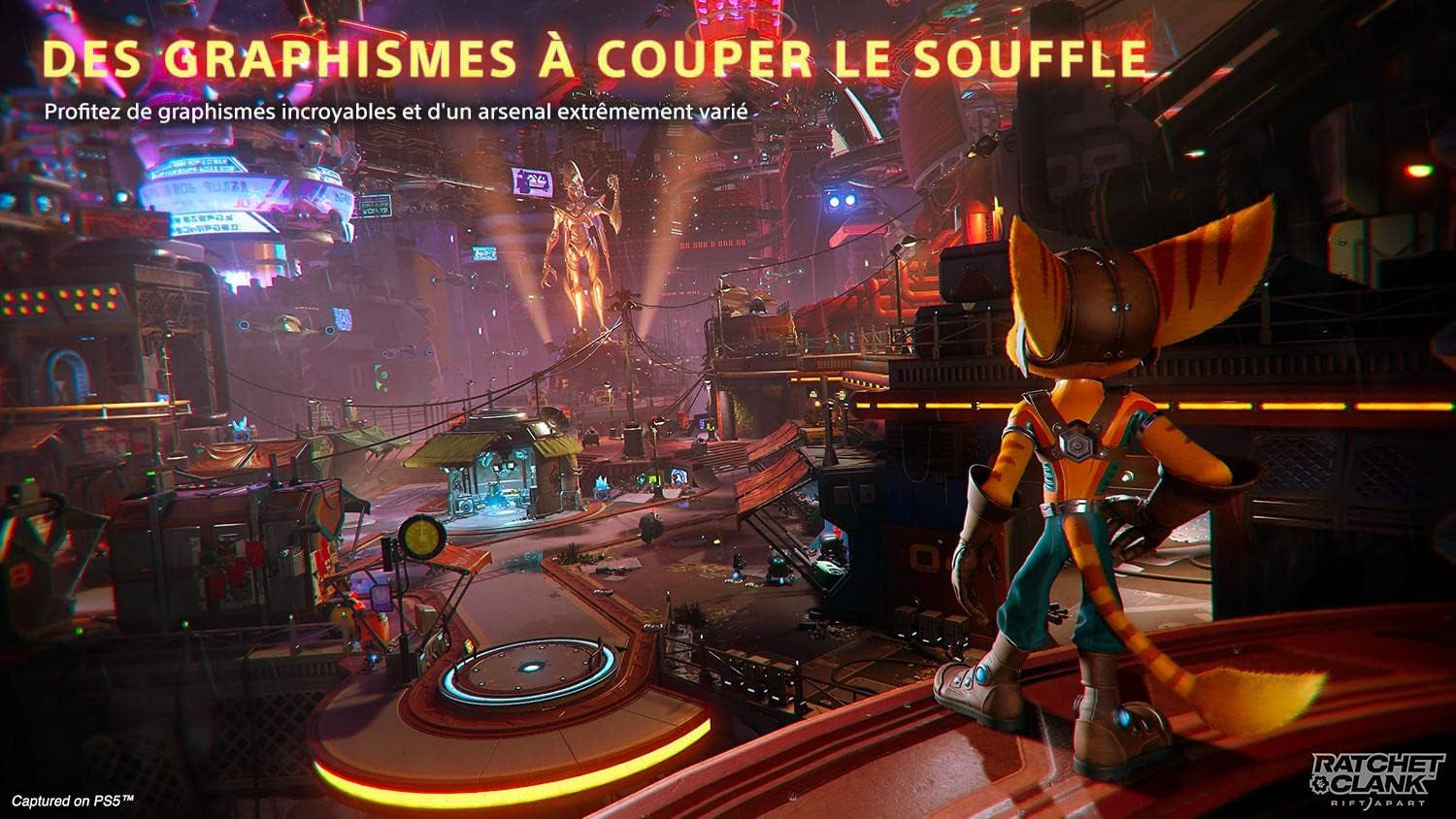 Sony, Ratchet & Clank : Rift Apart PS5, Jeu De Plates-Formes Et D'Aventure, Édition Standard, Version Physique Avec CD, En Français, 1 Joueur, PEGI 7, Pour  5