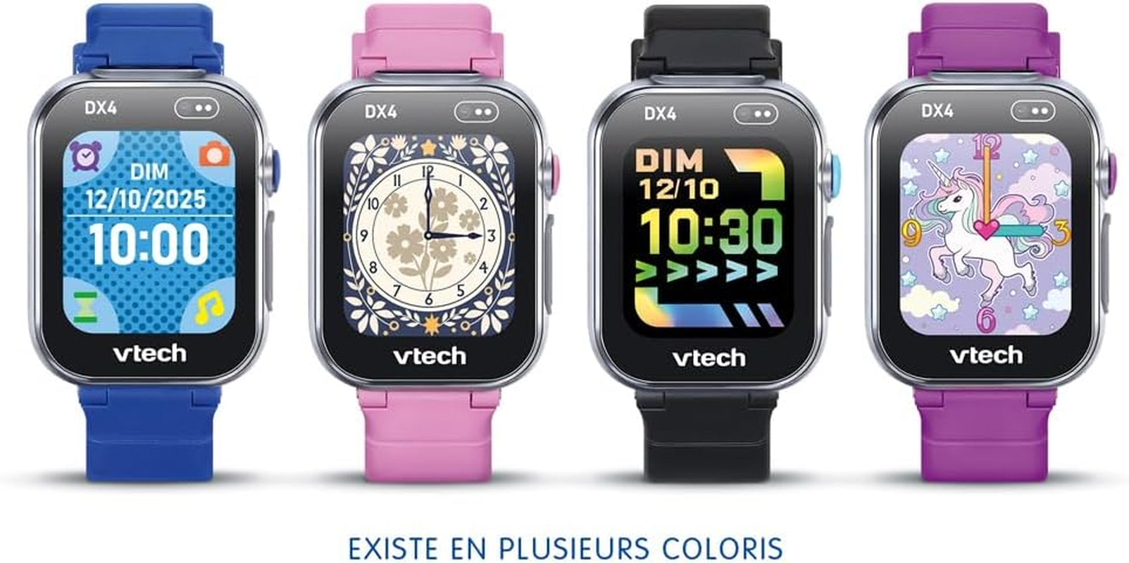 - Kidizoom Smartwatch DX4 Noire - Montre Digitale Enfant 16 En 1 Avec Écran Tactile Couleur, Jeux, Applications, Appareil Photo Et Vidéo - Cadeau Enfant Dès 5 Ans - Contenu En Français