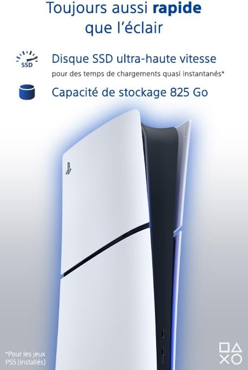 Sony, 5 Édition Numérique, PS5 Avec 1 Manette Sans Fil Dualsense, Couleur : Blanche