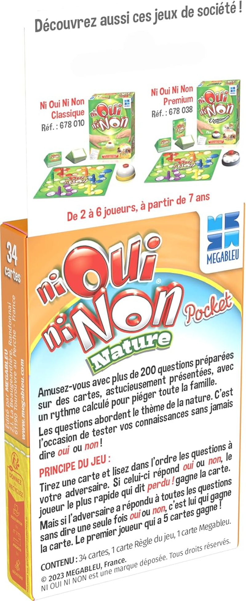 - 678051 - Jeux De Voyage Et De Poche- Ni Oui/Non Pocket Nature