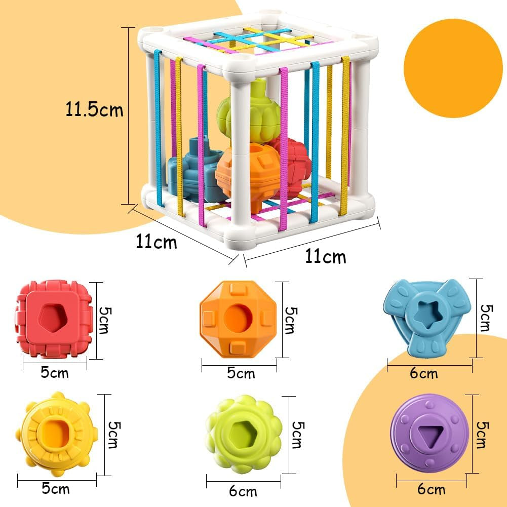 Jouet Bebe 1 2 Ans, Montessori Sensoriel Jeux Pour Bébé 6 9 12 18 Mois, Jouets Sensoriel, Enfants Jouets Forme De Cube, Montessori Jeux Bébé Eveil, Cadeau Educatif Pour Enfants 1 2 Ans