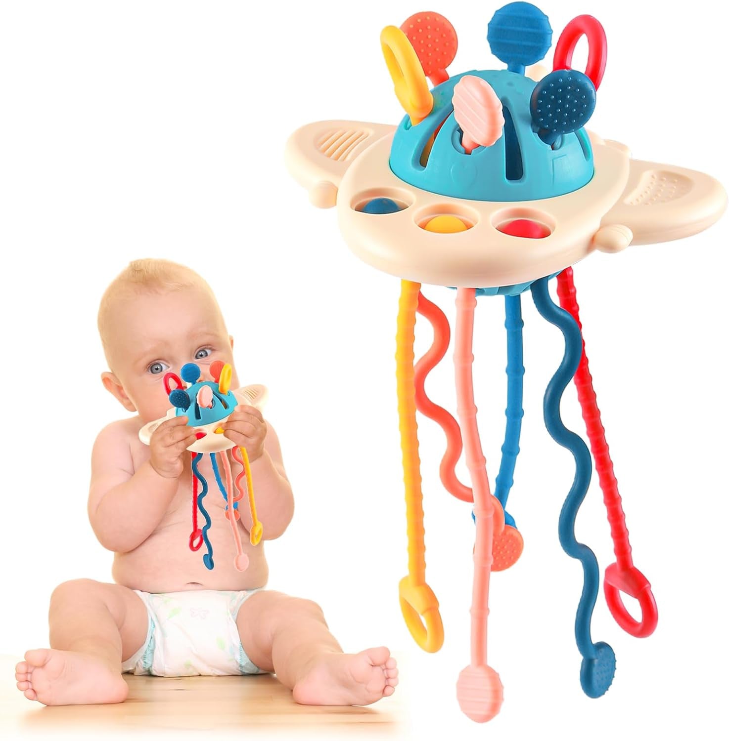 Montessori Bebe, Motricité Fine Bébé, Jeux Sensoriel Bebe 1 An, Jeux De Corde À Tirer, Jouet De Dentition Pour Bébé, Cadeau Pour Garçons Filles