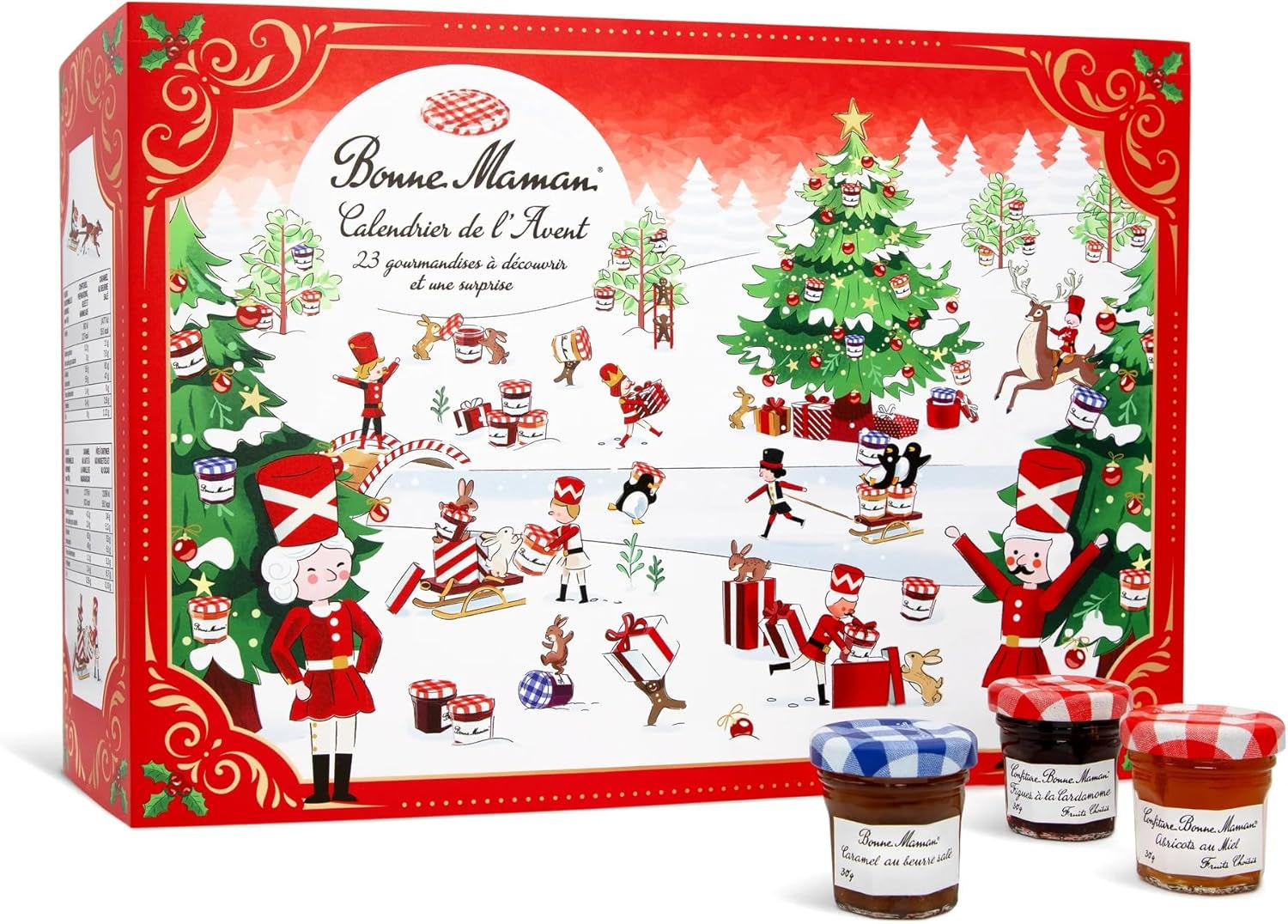 Calendrier De L’Avent  - Édition Limitée 2025 Avec 24 Gourmandises Authentiques - Confitures & Pâtes À Tartiner - Idée Cadeau Noël Pour Petit Déjeuner & Goûter