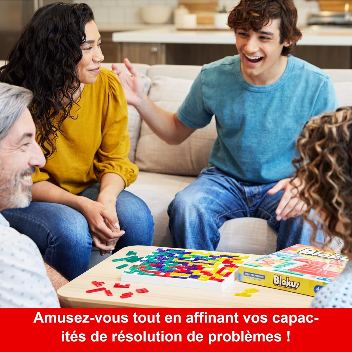 Blokus, Jeu De Société Familiale, Jeu De Stratégie Pour Toute La Famille, Jeu De Plateau, Moins D'Une Minute Pour Apprendre Les Règles, BJV44