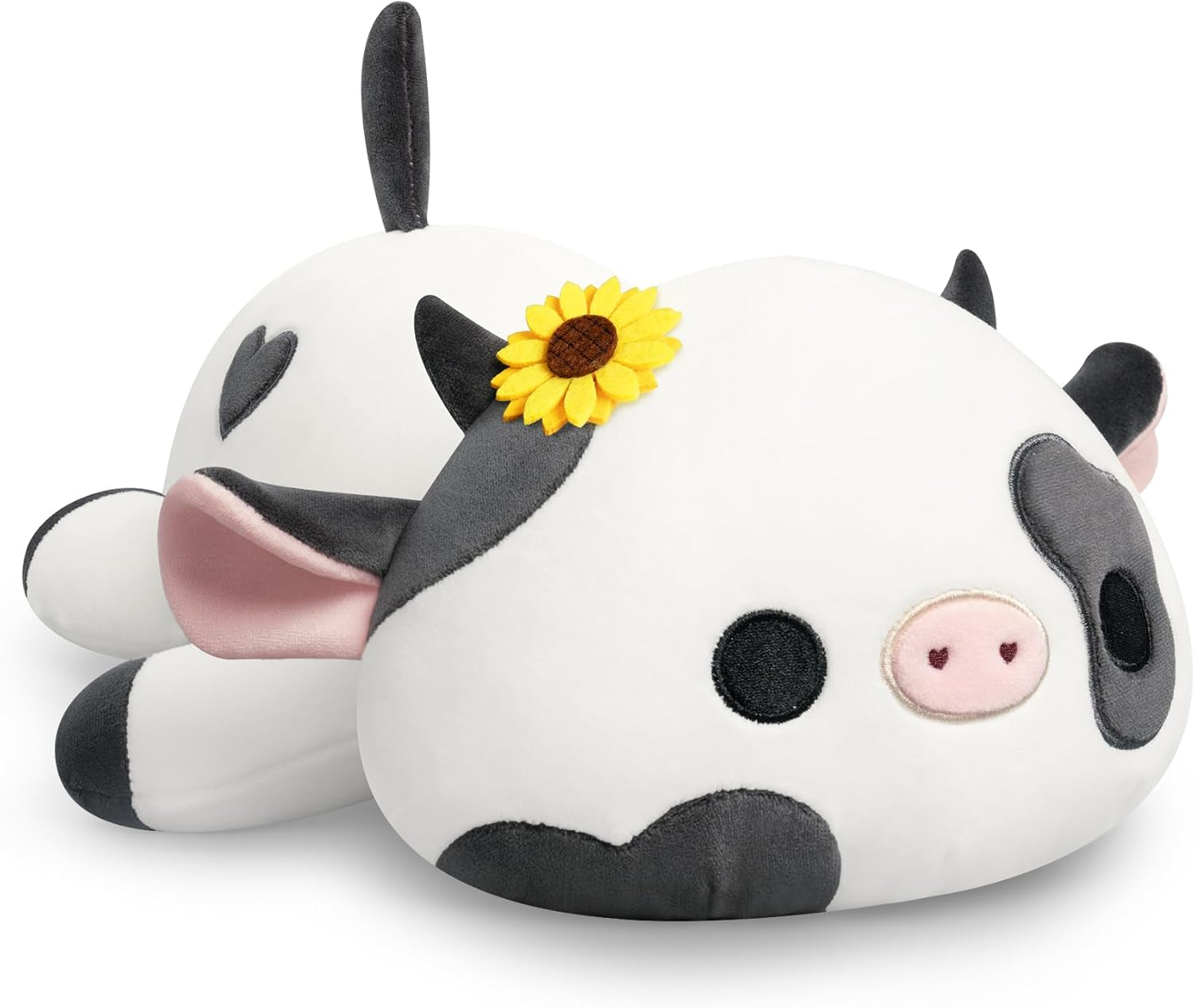 Shownicer Peluche Vache Kawaii, Coussin, Cadeau, Pour Enfants Et Filles De 12 Ans Et Plus, Noir, 30 Cm