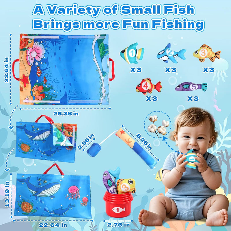 Jouet Bebe 1 An,Jouet De Pêche Montessori Pour Jeux Enfant 1 2 Ans Fille Jeux Bebe 6 Mois Educatif Cadeau Enfant 1 2 an Fille Garcon Anniversaire, Cadeaux Pour La Fête Des Enfants