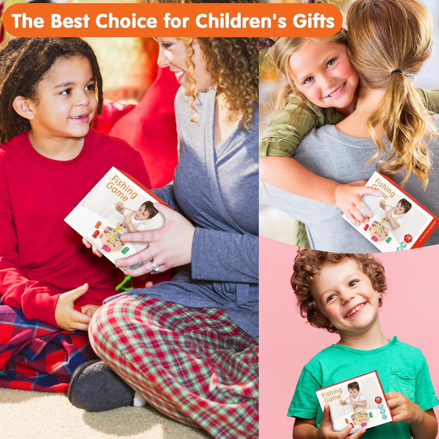 Jeux Montessori, Activite Enfant 2 Ans, Jouet En Bois Jeu De Pêche Magnetique, Cadeau Fille/Garcon 2 Ans, Bebe 1 An, Jeux Educatif Pour 2 3 4 5 Ans