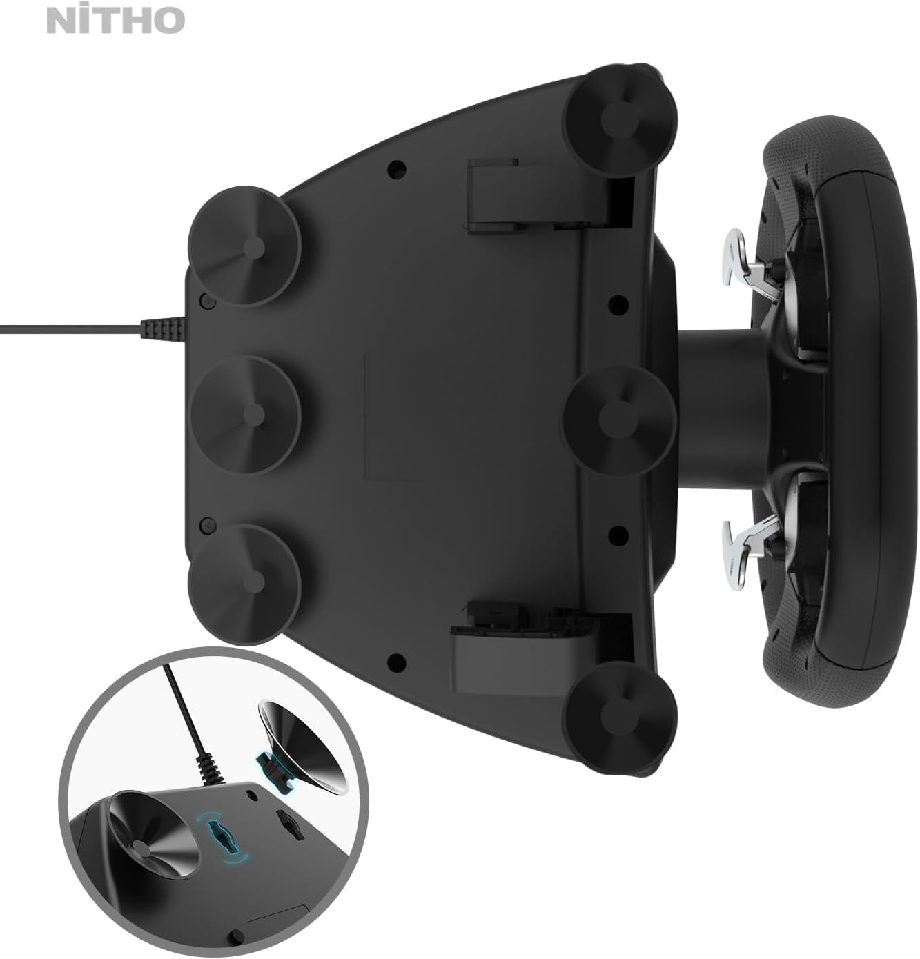 Drive Pro ONE Competition Volant De Compétition Avec Levier De Vitesses Et Pédales, Volant De Course À 270 Degrés Et Zone Morte Zéro, Simulateur De Conduite Uniquement Pour Windows PC