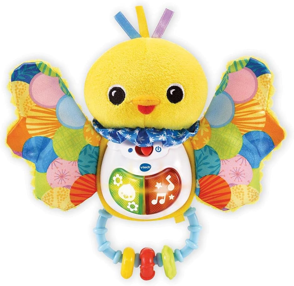 - Hochet PIOU-PIOU Éveil Des Sens, Hochet Bébé Interactif Et Musical, Jouet Sensoriel, Oiseau En Peluche Lavable En Machine, Cadeau De Naissance Bébé Dès 3 Mois - Contenu En Français