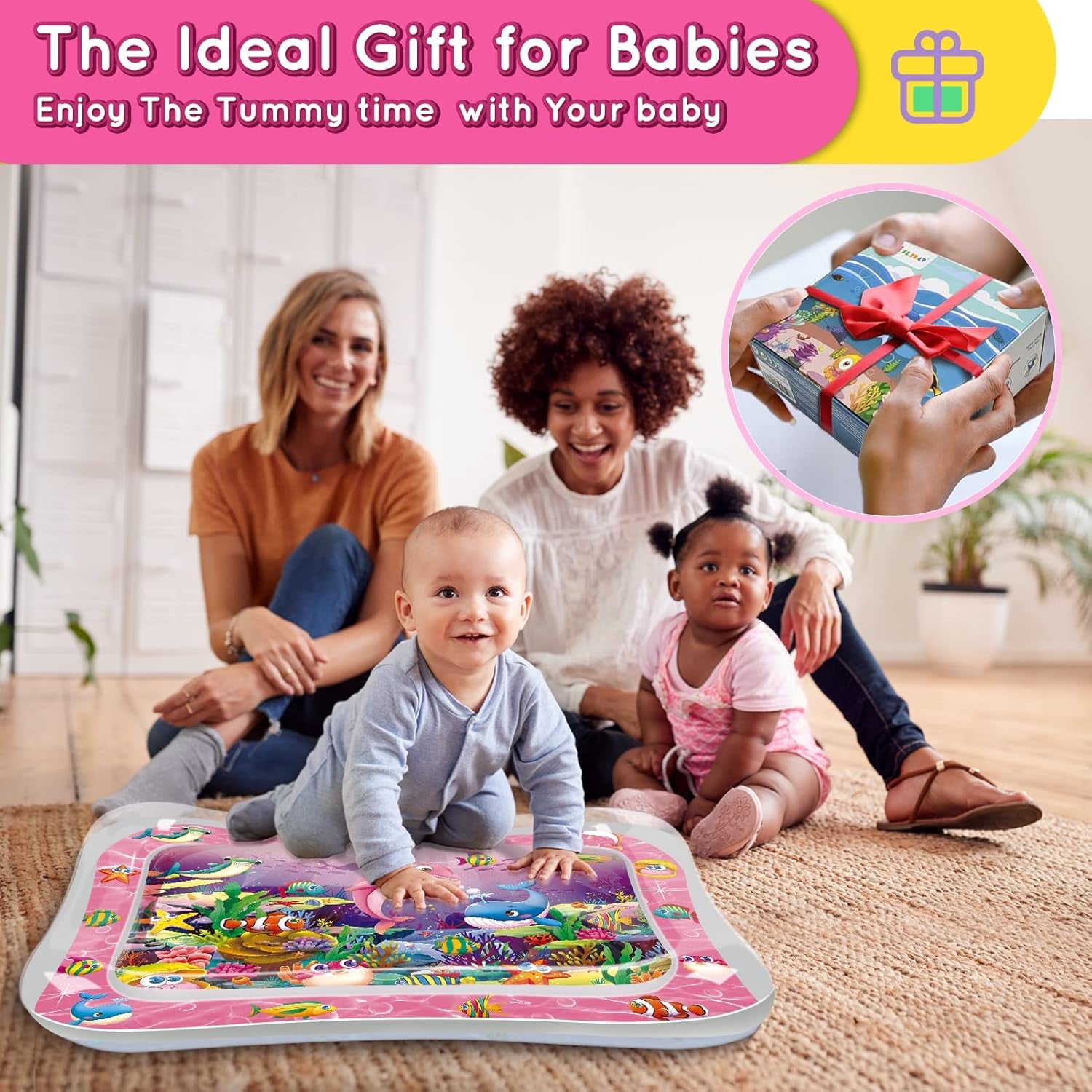 Infinno Tapis D'Eau Pour Bébé De 3, 6, 9 Mois, Développement Sensoriel, Excellente Idée Cadeau Pour Nouveau-Né