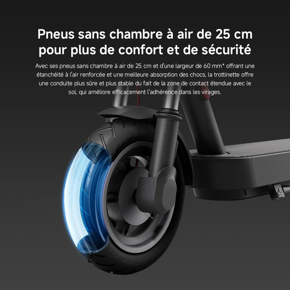 Trottinette Électrique Série 4 & 5 – Modèles Pour Adulte, Moteur Puissant, Grande Autonomie, Pneus Larges, Antivol Intégré Et Connectivité Bluetooth – Noir [Version Française]
