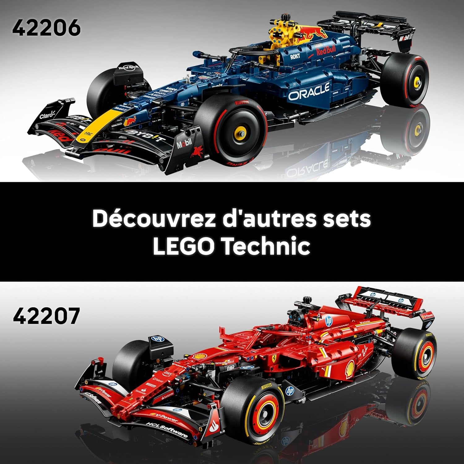Technic F1 Oracle Red Bull Racing RB20 - Jeu De Construction Collector Pour Adulte - Inclut Un Moteur V6 Et Une Boîte De Vitesses - Idée Cadeau Pour Passionnés De Formule 1 42206