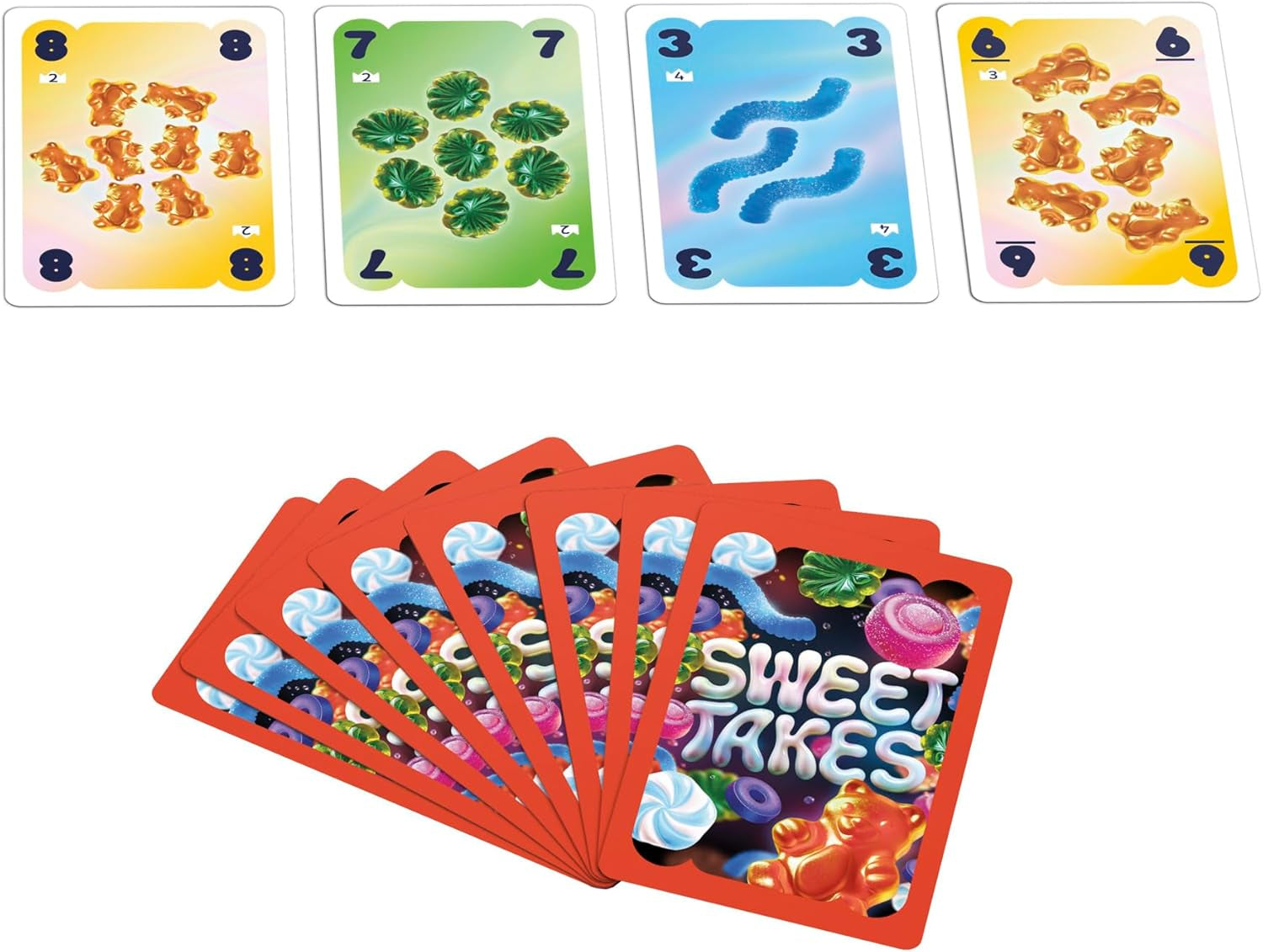 Sweet Takes, Jeu De Cartes - Version Française, Jeu De Société Stratégique Pour Enfants, Ados Et Adultes, Jeu Rapide Et Amusant Sur Le Thème Des Bonbons, Jeux De Société De Noël