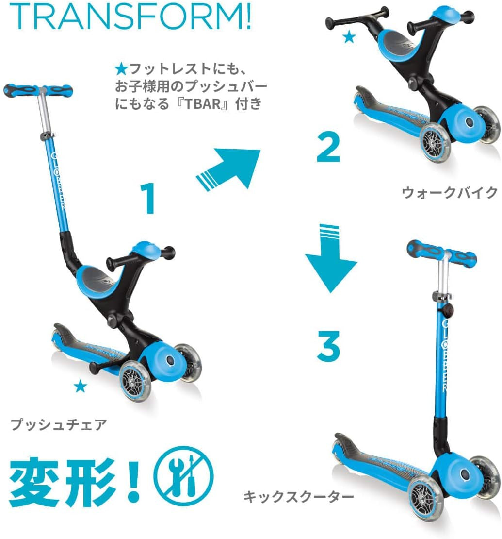 - GO•UP Deluxe - Trottinette Évolutive À 3 Roues Avec Siège Pour Les Enfants Âgés De 15M+ À 6 Ans +