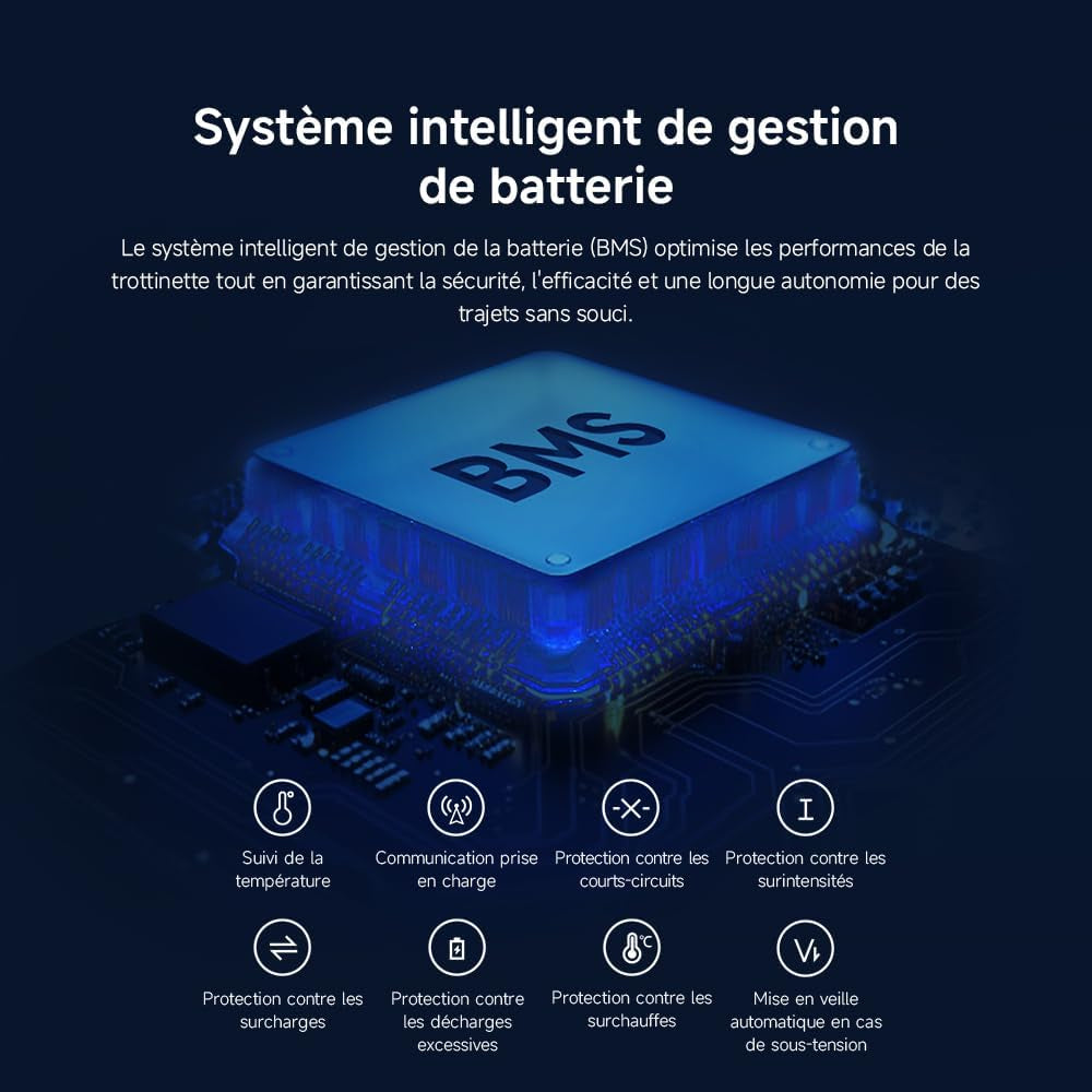 Electric Scooter 5 Max – Double Suspension Avancée (Hydraulique-Ressort Avant & Double Ressort Arrière) – 60Km Autonomie – Pneus 10' Tubeless – Moteur 1000W Max – Pente 22%