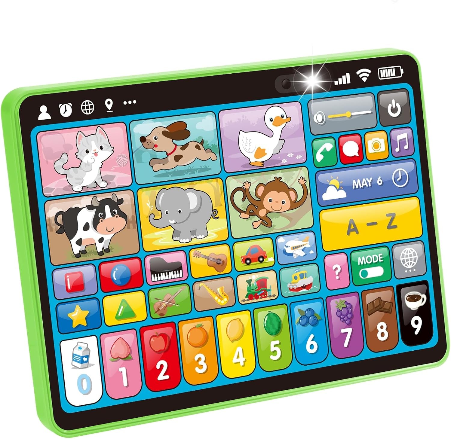 Jouet Bebe 1 an Musique Tablette Éducative Enfants Et 39 Touches Interactives, Ordinateur Enfant Tablette D'Apprentissage Jeux D Eveil Bebe Jouet Enfant 1 an Cadeau Bebe 1 2 3 Ans