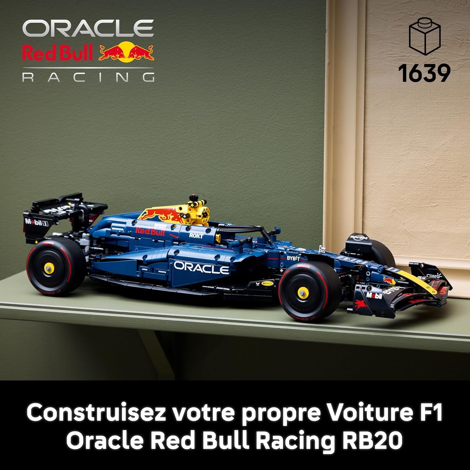 Technic F1 Oracle Red Bull Racing RB20 - Jeu De Construction Collector Pour Adulte - Inclut Un Moteur V6 Et Une Boîte De Vitesses - Idée Cadeau Pour Passionnés De Formule 1 42206