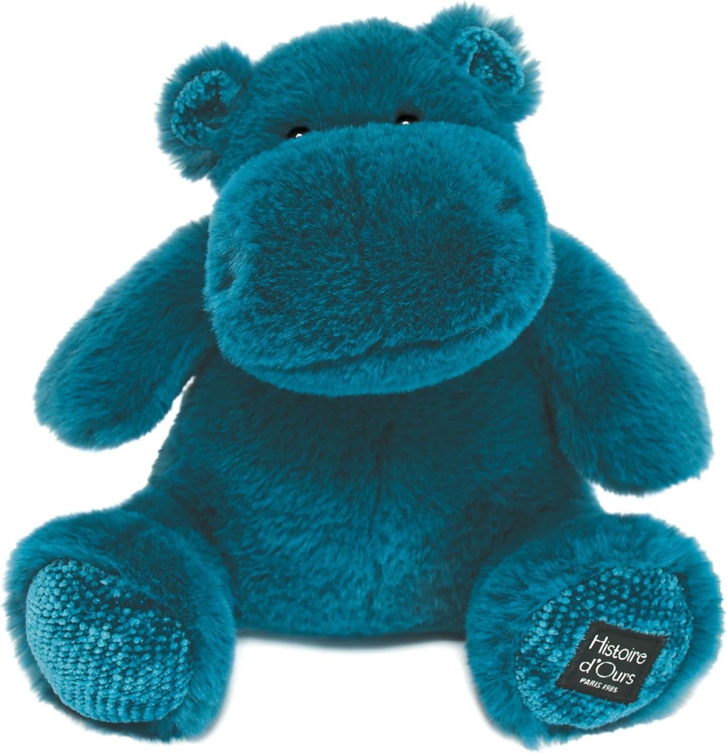 - Peluche Hippopotame - Hip'Pop - Bleu Canard - 25 Cm - Peluche Douce Et Mignonne Pour Les Calins - Idée Cadeau De Naissance Et Anniversaire Pour Fille Et Garçon - L'HIPPO - HO3107