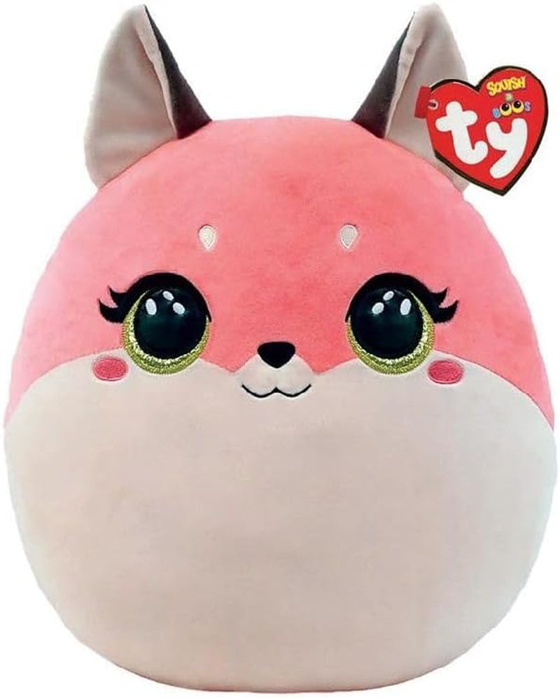 - Squish a Boos - Coussin Peluche Roxie Le Renard, Rose, 20 Cm